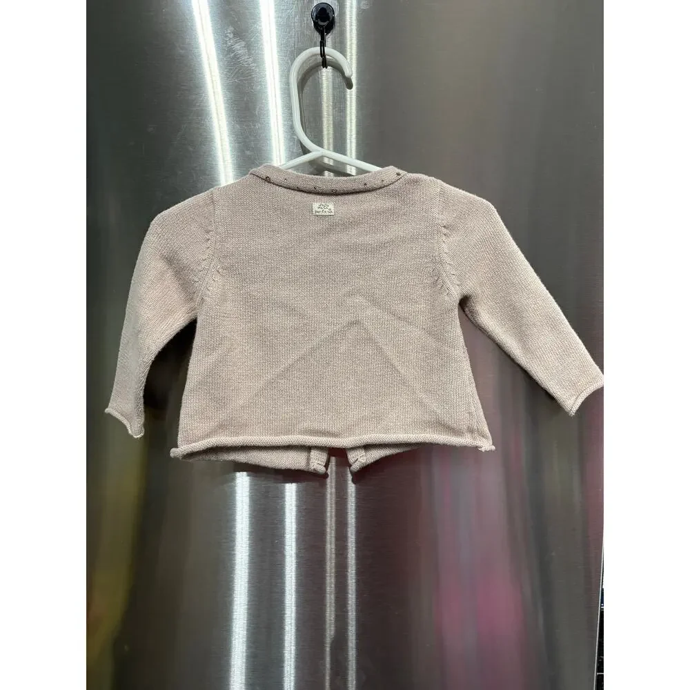 5/$15 Beige Cardigan - Lili Gaufrette - 6mo